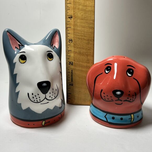 Dogzilla Puppy Dog Salt And Pepper Shakers Set Candace Reiter - Picture 1 of 12